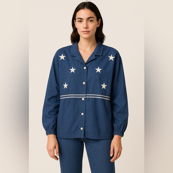 The Clothing Store Jackets & Blazers - The Clothing Store vintage embroidered star large jacket